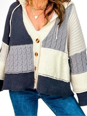 mello chunky Knit Cardigan Sweater